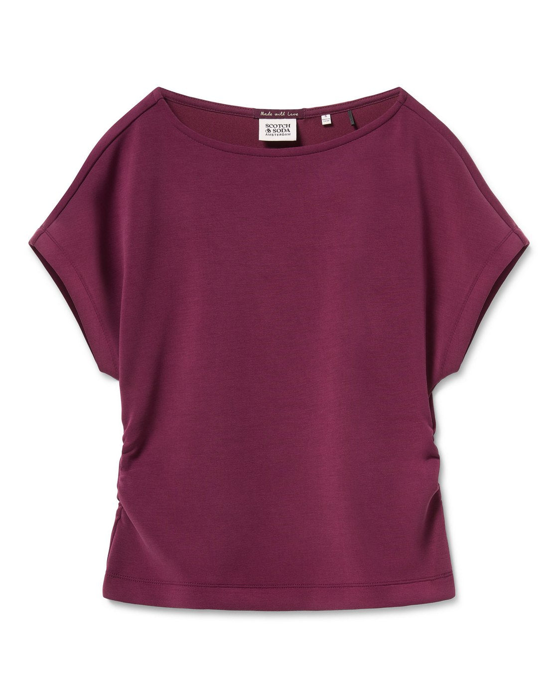 T-shirt con Cucitura Laterale Arricciata - Fig