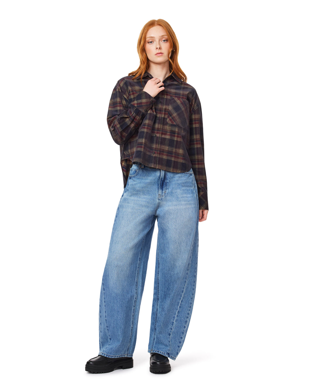Kurzbluse - Multi Plaid