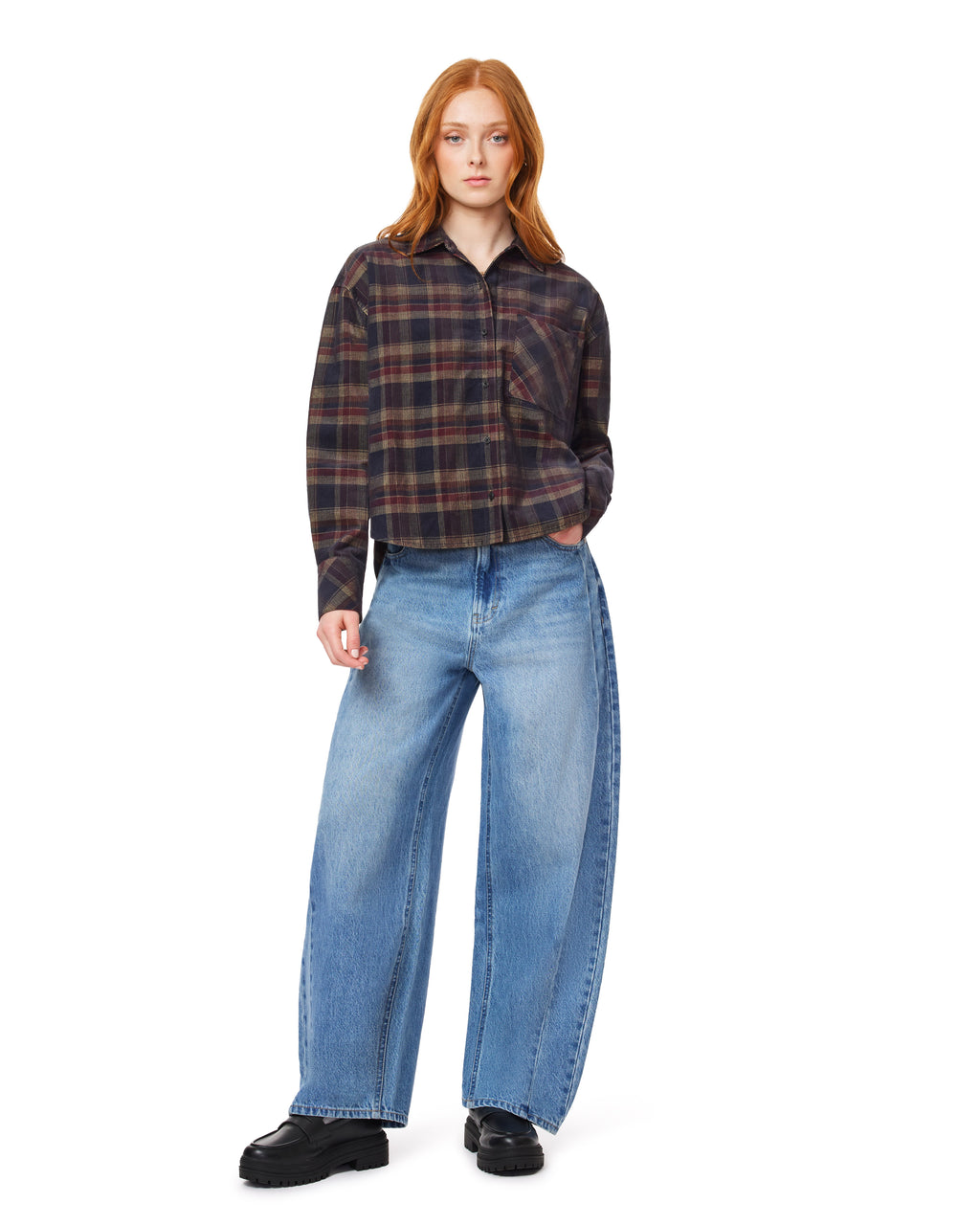 Kurzbluse - Multi Plaid