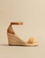 Lovrecina Alpargatas Cuña Piel Ante Beige - Mujer