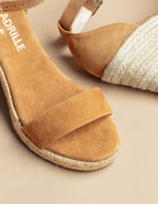 Lovrecina Alpargatas Cuña Piel Ante Beige - Mujer
