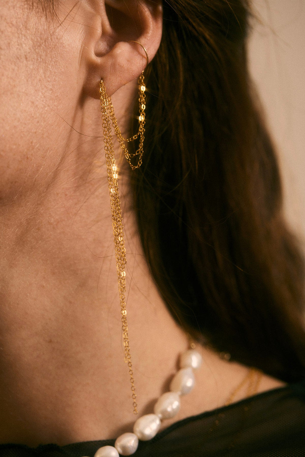 Triple Chain Ear Jewelry