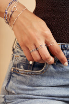 Bague Chaînette Satellite - Lapis-Lazuli - Argent