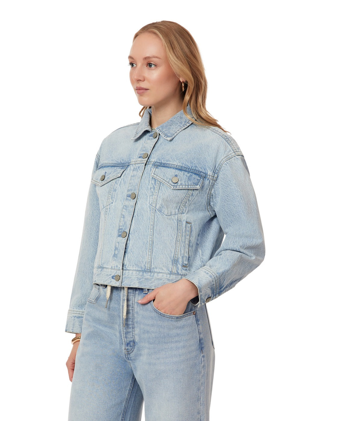 Kort oversize-jeansjacka - Marfa
