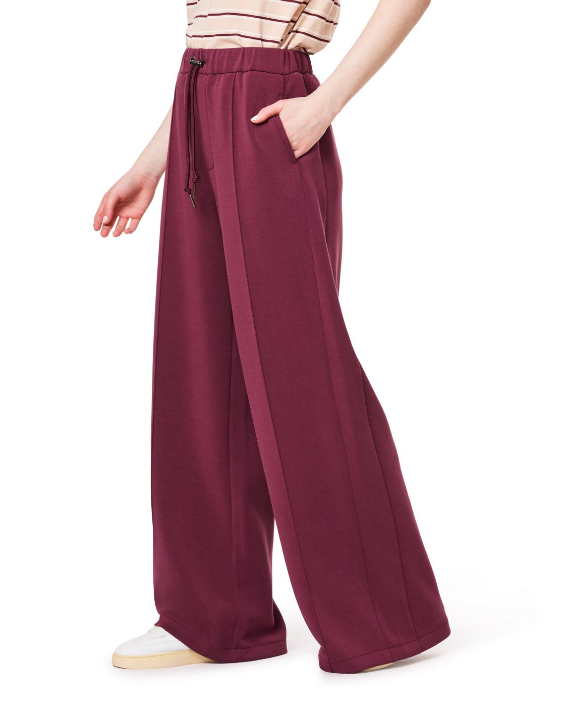 Pantalon Jambe Large À Enfiler - Fig