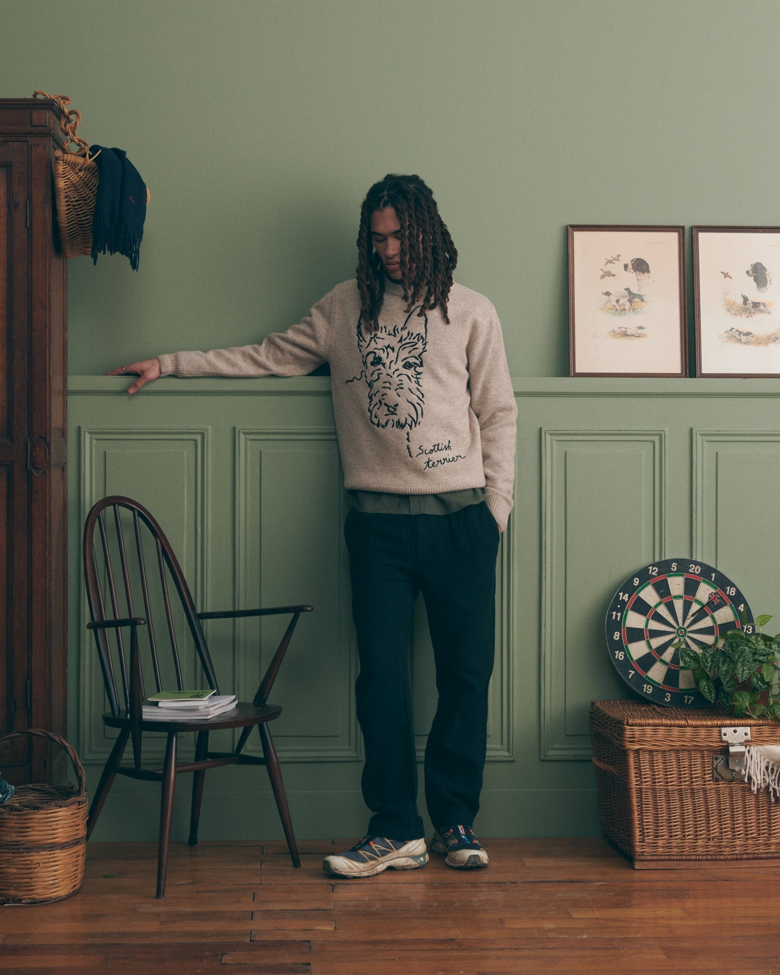"Scottish Terrier" Mawas Wool Sweater