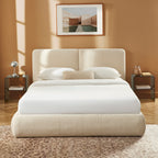 Yoka - Lit Coffre - Velours Côtelé - Beige