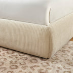 Yoka - Lit Coffre - Velours Côtelé - Beige