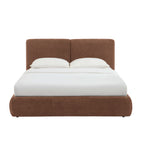 Yoka - Bed - Bouclé - Brown And Black Metal Legs