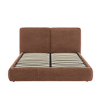 Yoka - Bed - Bouclé - Brown And Black Metal Legs