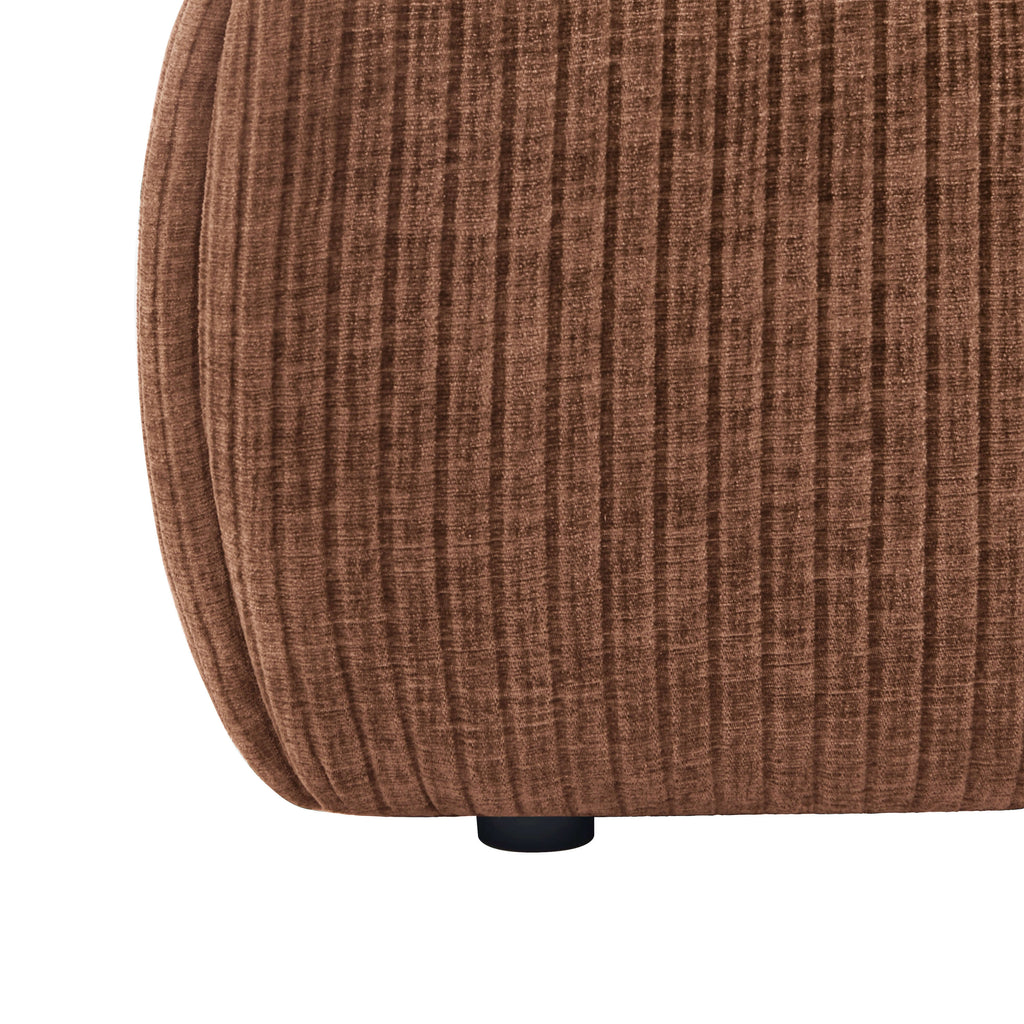 Yoka - Bed - Bouclé - Brown And Black Metal Legs