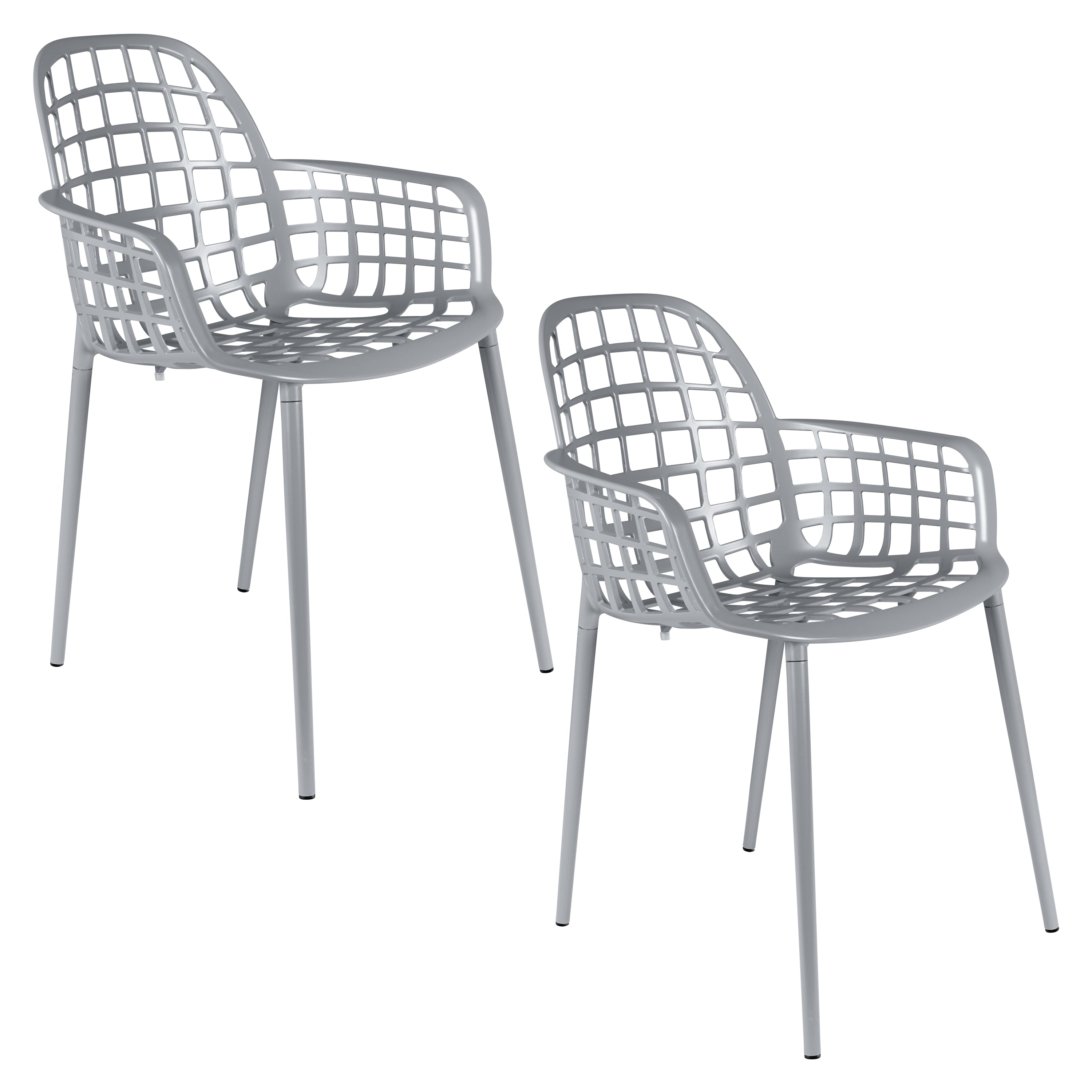Albert Kuip - Fauteuil D'Extérieur - Aluminium - Gris Clair