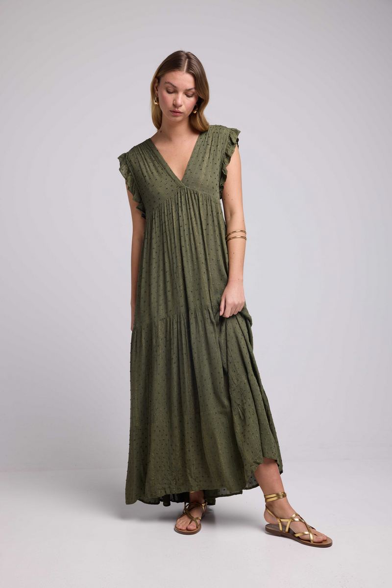 Vestido largo - Caqui