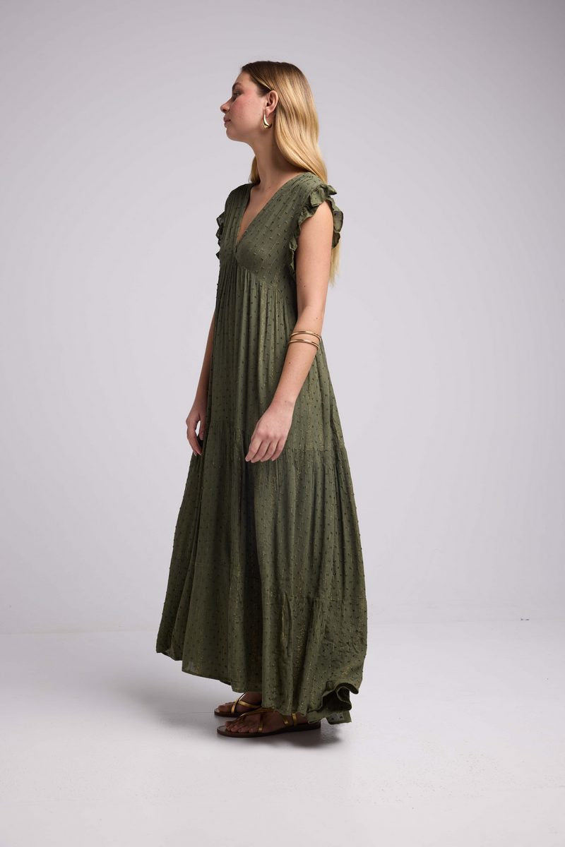 Vestido largo - Caqui