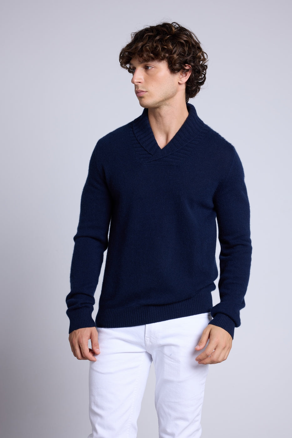 Pull Col Chale Yves - Bleu Marine - Homme