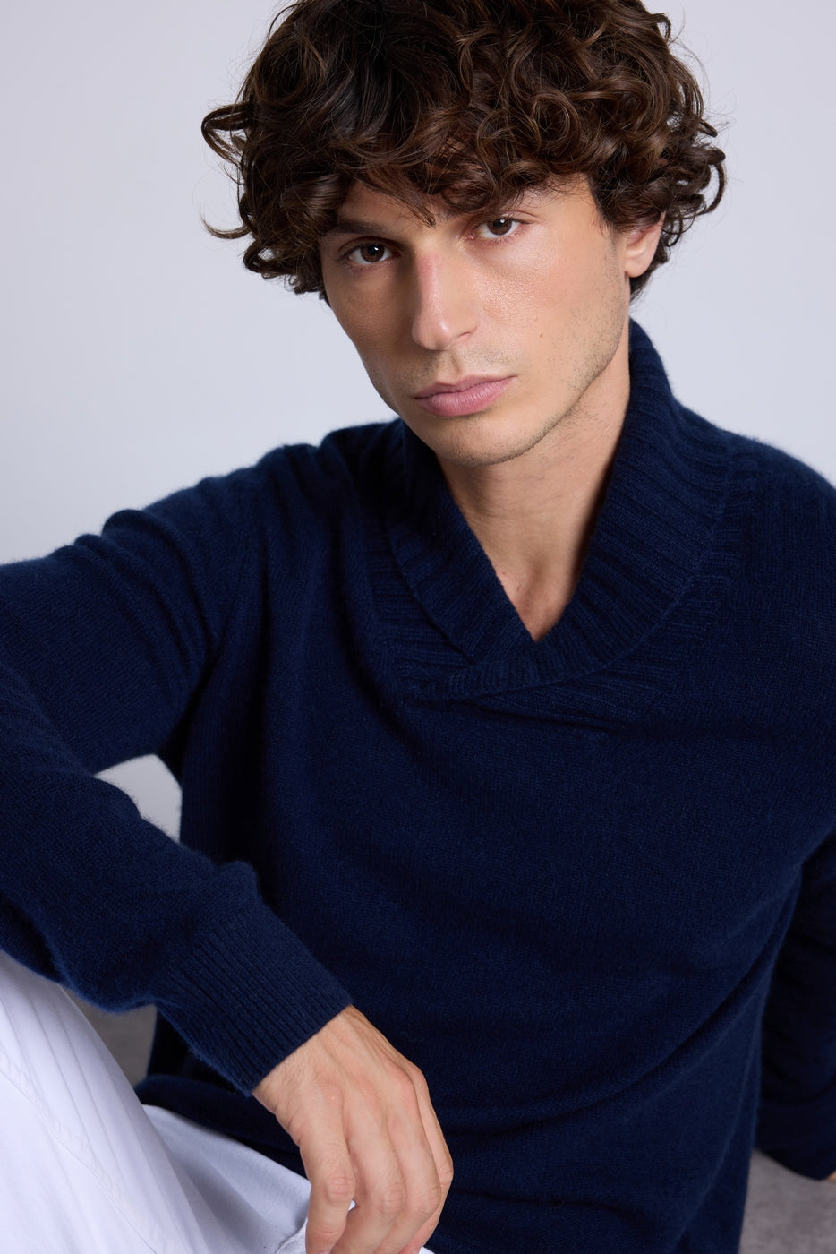 Pull Col Chale Yves - Bleu Marine - Homme