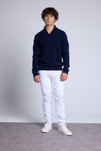 Pull Col Chale Yves - Bleu Marine - Homme