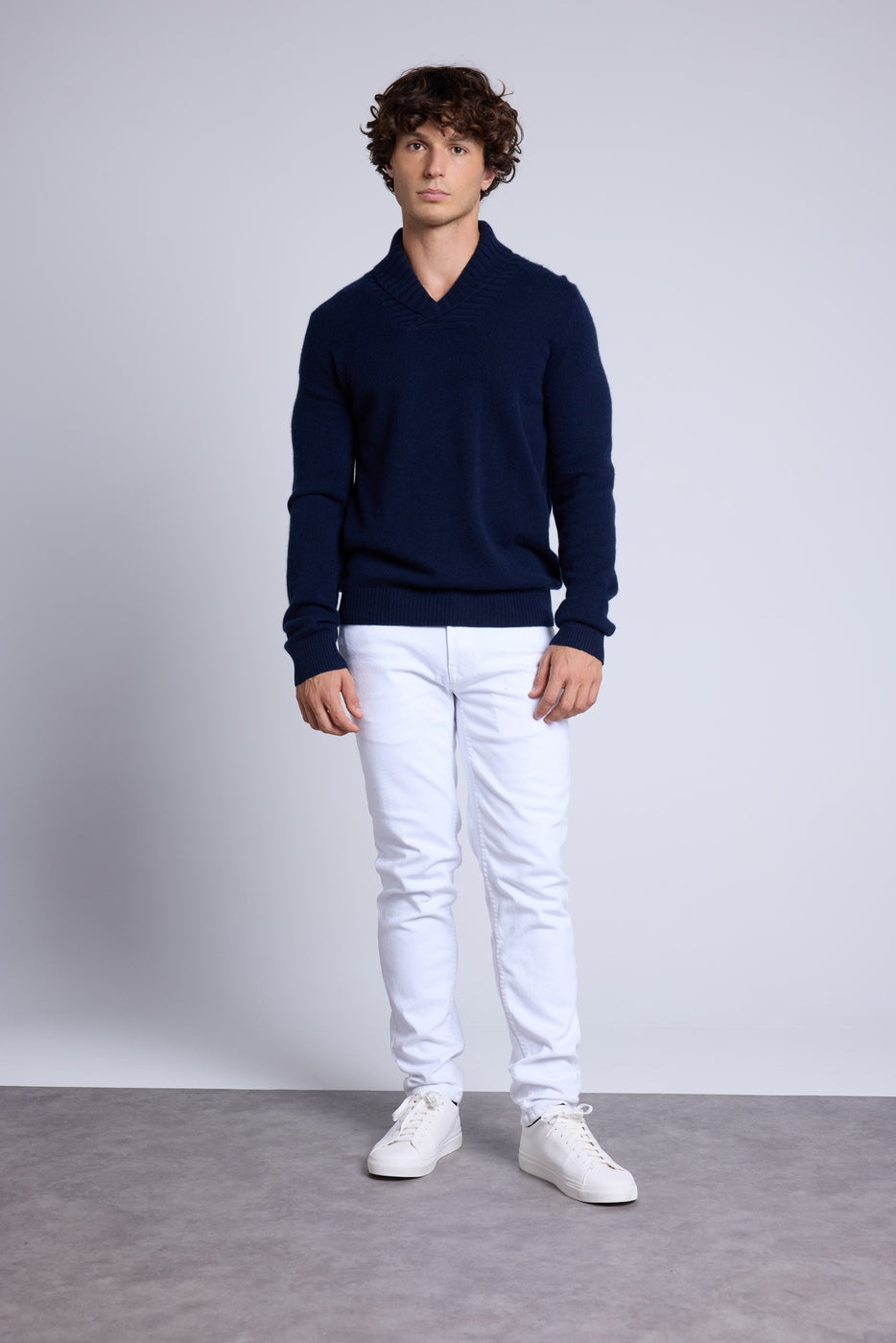 Pull Col Chale Yves - Bleu Marine - Homme