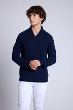 Pull Col Chale Yves - Bleu Marine - Homme