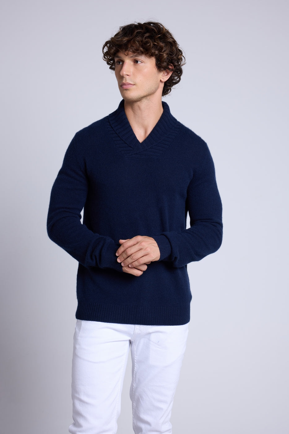 Pull Col Chale Yves - Bleu Marine - Homme