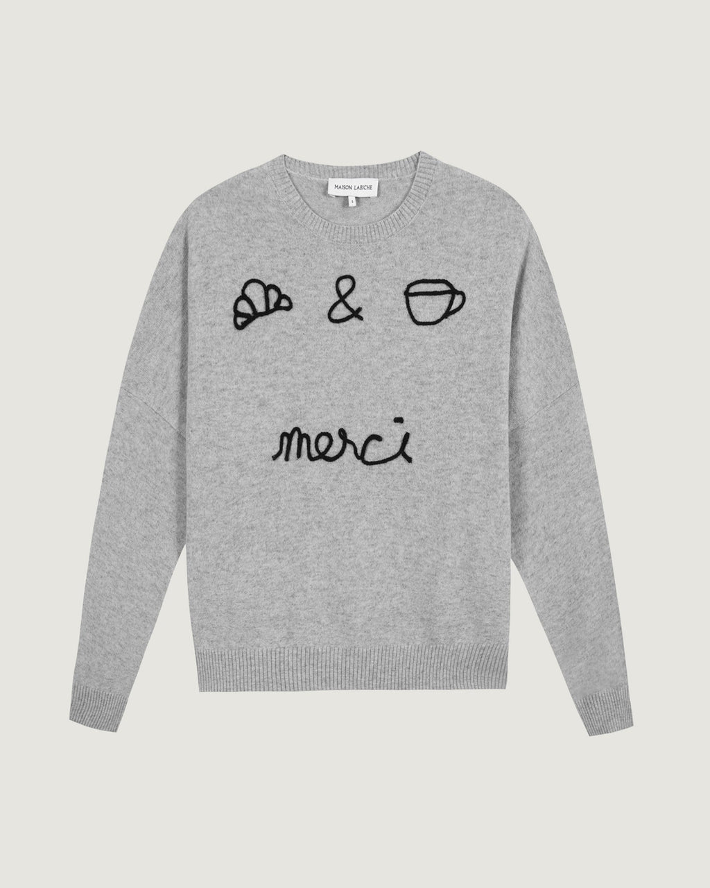 "Cafe Croissant" Buzelin Cashmere Jumper - Women
