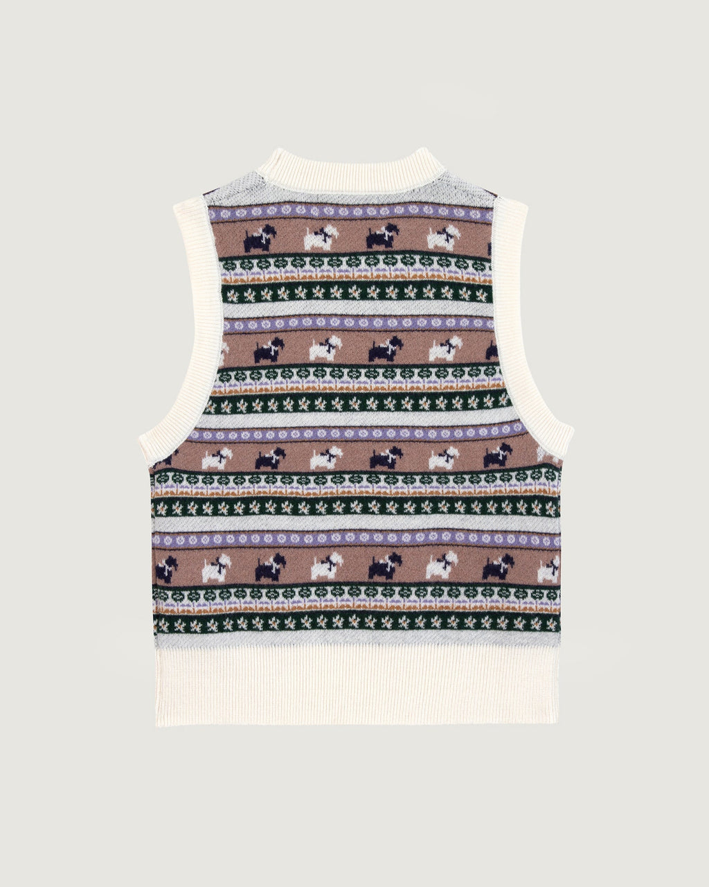 “Dog Jacquard” Lafay Merino Wool Sweater