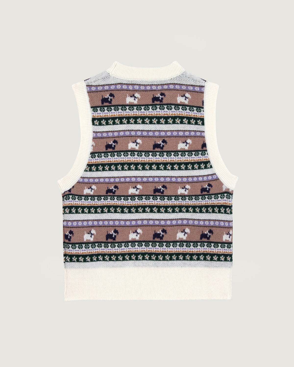 “Dog Jacquard” Lafay Merino Wool Sweater