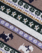 “Dog Jacquard” Lafay Merino Wool Sweater