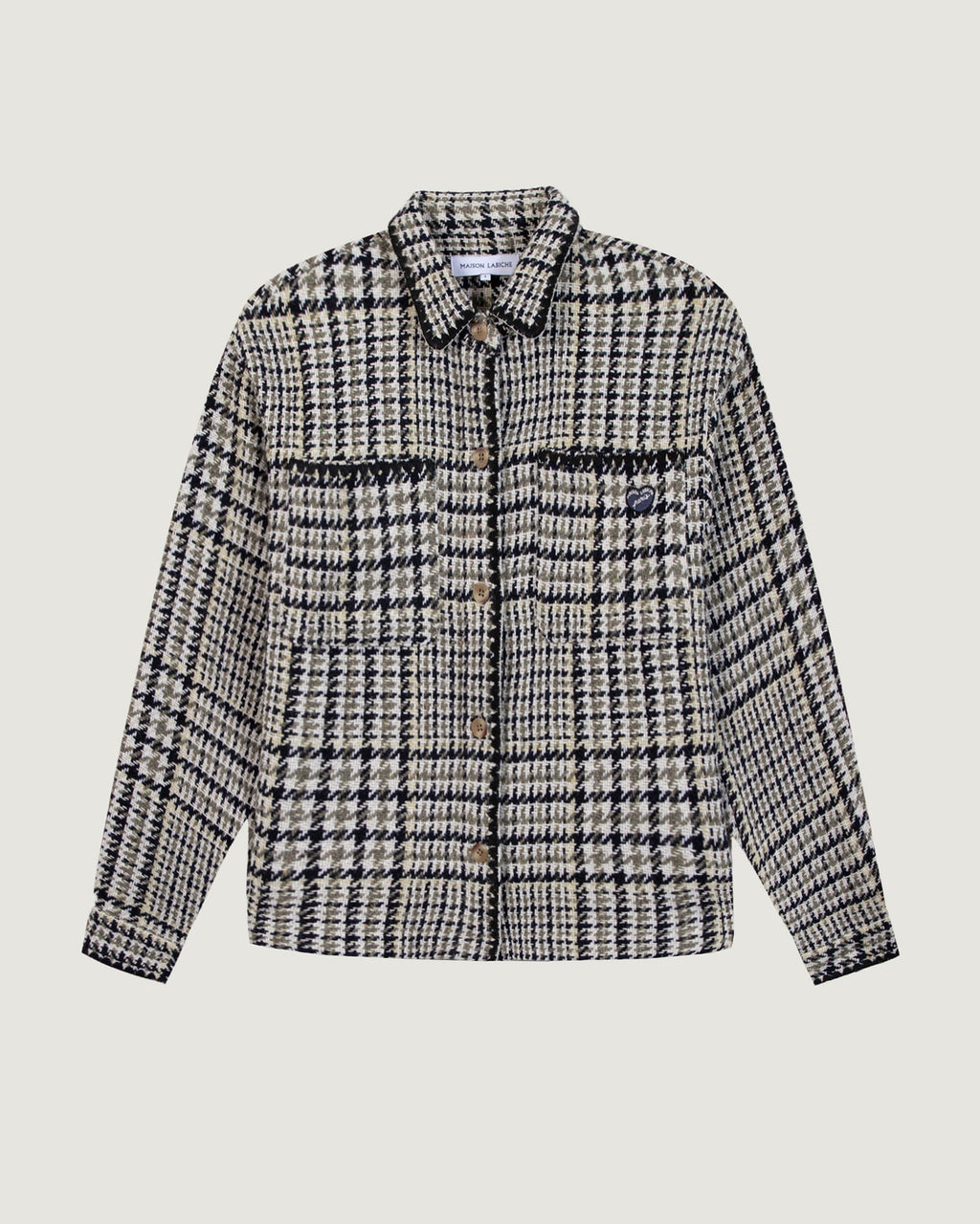 Minjoz Wool and Cotton “Heart Patch” Shirt