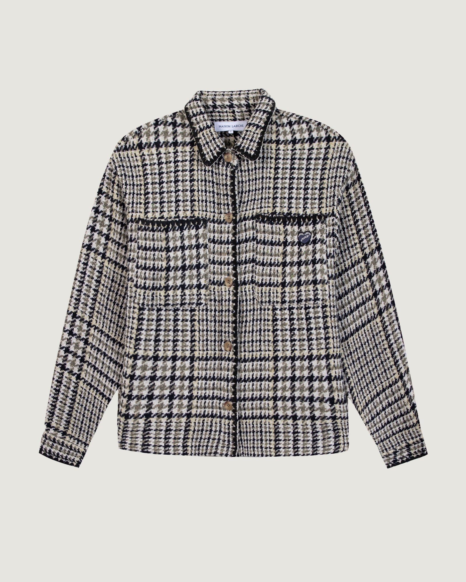 Minjoz Wool and Cotton “Heart Patch” Shirt