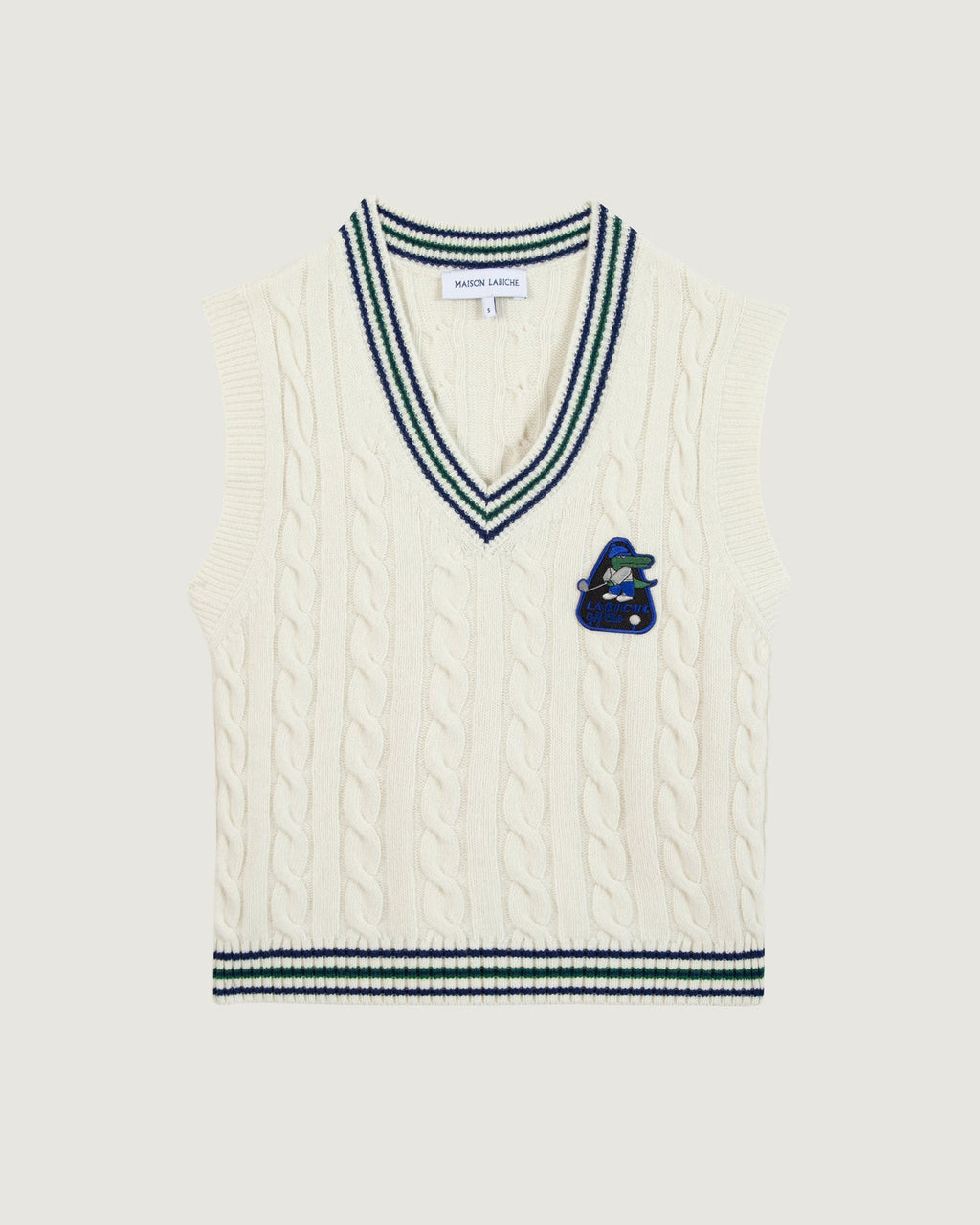Pull Sans Manches "Patch Croco Golf" Mithouard - Femme