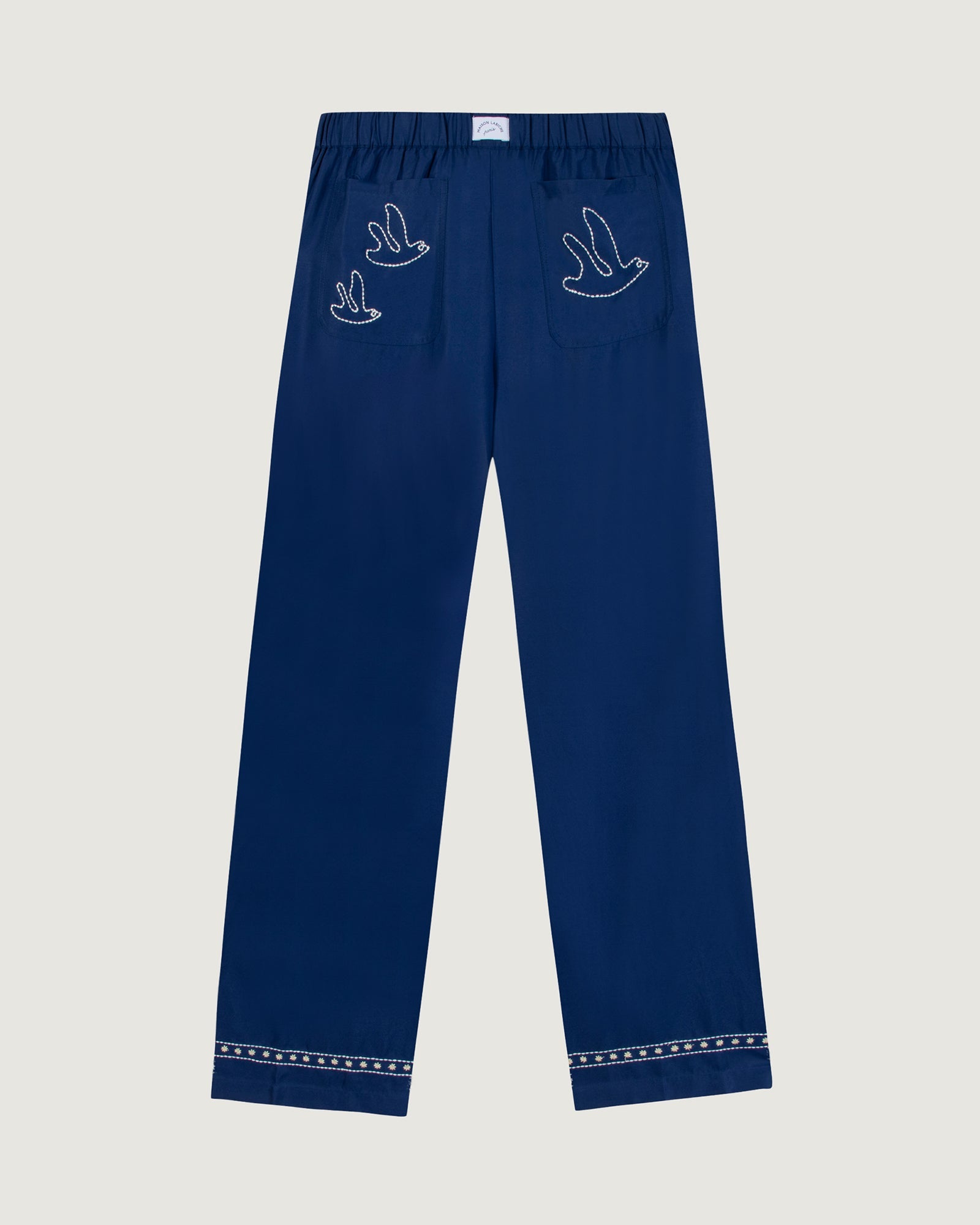 "Birds" Oudin Tencel Trousers