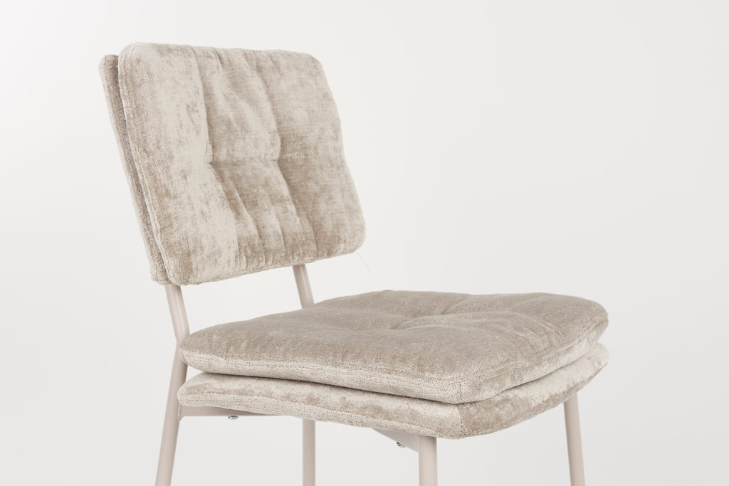 Franck - Chaise De Salle À Manger - Polyester - Beige