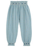 Carreaux Embroidery Trousers - Faience - Girl