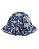 Hortense Floral Hat - Blue And Blanc - Girl