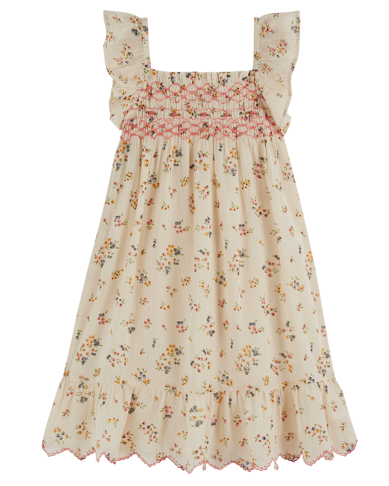 Embroidered Smocked Dress - Achillea - Girl