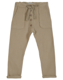 Pantalon Gaze De Coton - Mastic - Garcon
