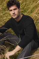 Pull Col Rond Zach - Noir