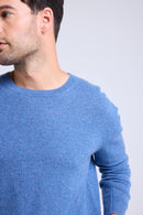 Pull Col Rond Zach - Bleu Jean