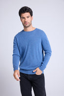 Pull Col Rond Zach - Bleu Jean