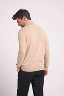 Pull Col Roule Zachary - New Beige Creme - 100% Cachemire Oeko-Tex - Homme