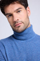 Pull Col Roule Zach - Bleu Jean