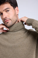 Pull Col Roule Zach - Vert Khaki