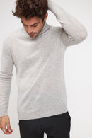 Zachary Turtleneck Sweater - Pearl Grey - 100% Cashmere Oeko-Tex - Man