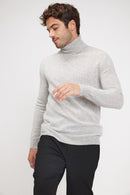 Pull Col Roule Zach - Gris Clair