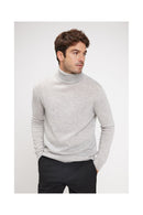 Pull Col Roulé Zachary - Gris Perle - 100% Cachemire Oeko-Tex - Homme