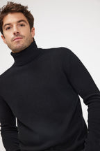 Zach Turtleneck Jumper - Black