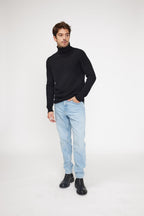 Zach Turtleneck Jumper - Black