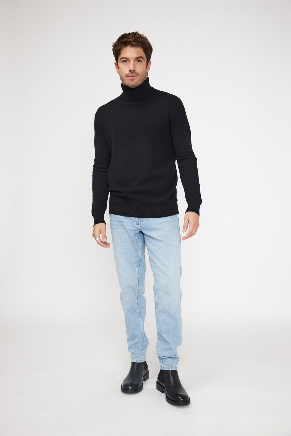 Zach Turtleneck Jumper - Black