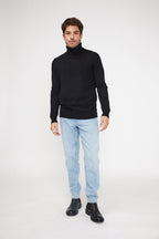Zach Turtleneck Jumper - Black
